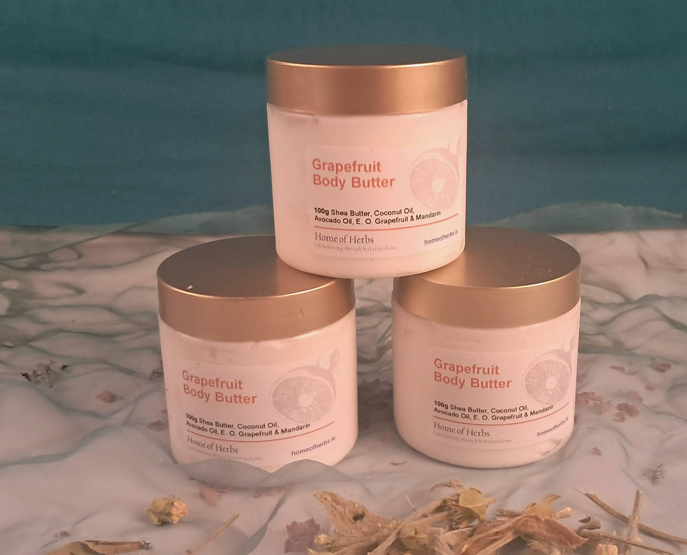 Three cans of Grapefruit Body Butter 200g