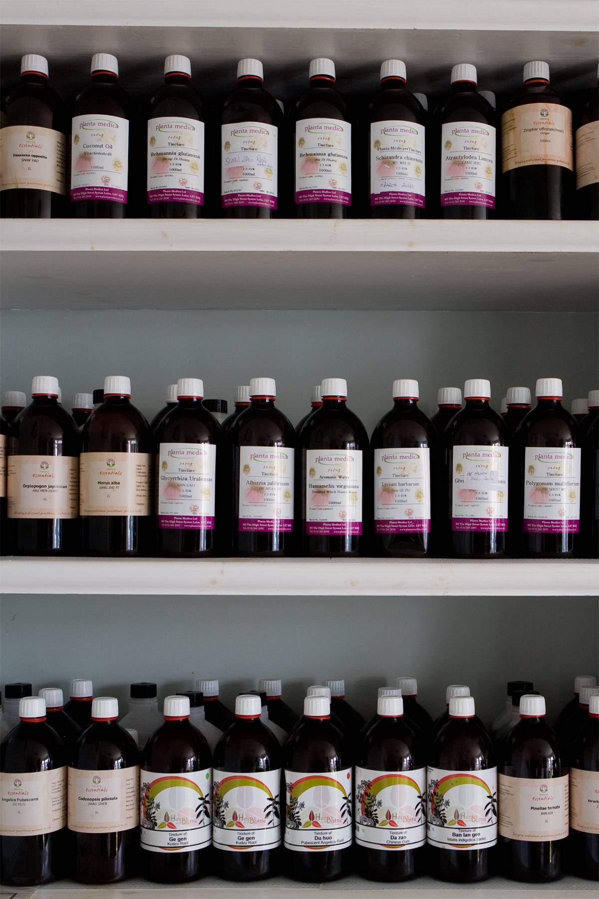 Home of Herbs bottles on a shelf